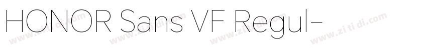 HONOR Sans VF Regul字体转换